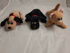 Vintage Pound Puppies Tan Black Pup Newborns Tan Pound Purries Kitty Plush