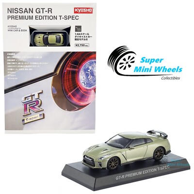 Kyosho 1:64 Mini Car & Book #11 Nissan GT-R R35 T-Spec Millenium