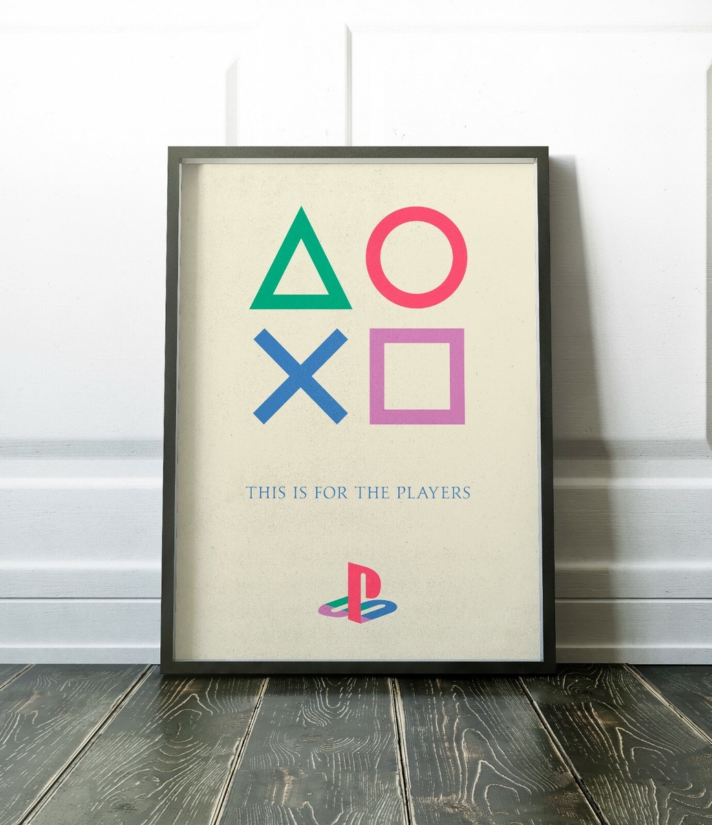 Playstation Controller Poster Playstation Stampa Playstation Wall Art Video Game Art Decor PS4 Wall Art PS4 Stampa brevetto #WB014 (30 cm x 40 cm, pergamena