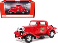 1932 Ford Coupe Coca-Cola Red with Black Top 1/43 Diecast Model Car by Motor