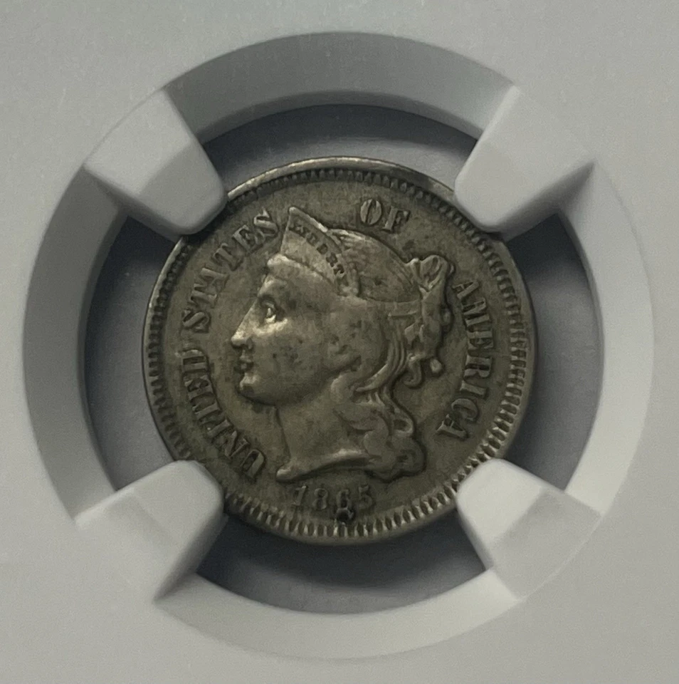 1865 DDO 3cn fs-102 xf45 NGC Low Population *RARE FIND* - Image 3 of 4