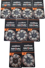 lot of 72 9 packs of 8 Rayovac Size 13 Loud N' Clear Hearing Aid Batteries 2027