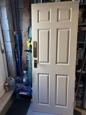 6 panel solid Internal Fire Door FD30 grain finish and primed 