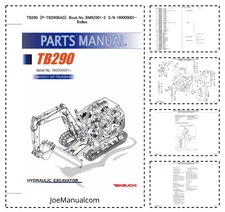 Takeuchi TB290 Compact Excavator Parts Manual PDF