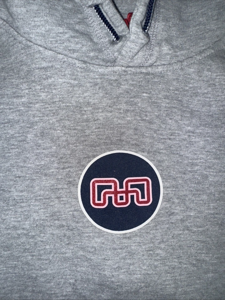 Sudadera con Capucha Mossimo Vintage Gris Grande Años 90 Y2K Streetwear 24x28 Foto 2 de 4