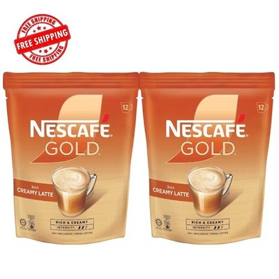 2 X NESCAFE GOLD Creamy Latte 3-in-1 Rich & Creamy Instant Coffee 31g x 12's