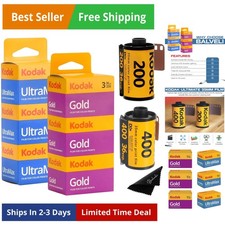 Kodak Ultramax 400 Gold 200 35mm Film Bundle - 6 Rolls 36exp Each - Include...