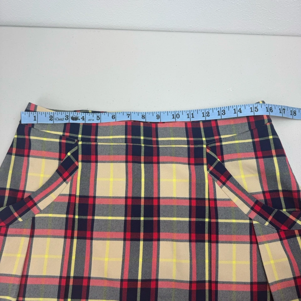 Y2K винтажная юбка клетку мини опрятный гранж 90-х подростков размер 9 принцесса Вера Ванг - Изображение 4 из 4