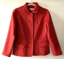 Pendleton Women's Button Front Wool Jacket Red Collared Long Sleeve Size M -C