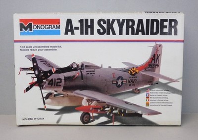 unmontiert Monogram 1 48 DouglA1H Skyraider USNAVY MONOGRAM SKYRAIDER Kunststoff