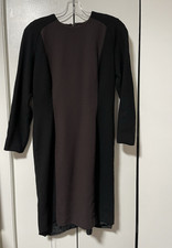 Vintage Linda Allard Ellen Tracy Colorblock Wool Long Sleeve Lined Dress Sz 6