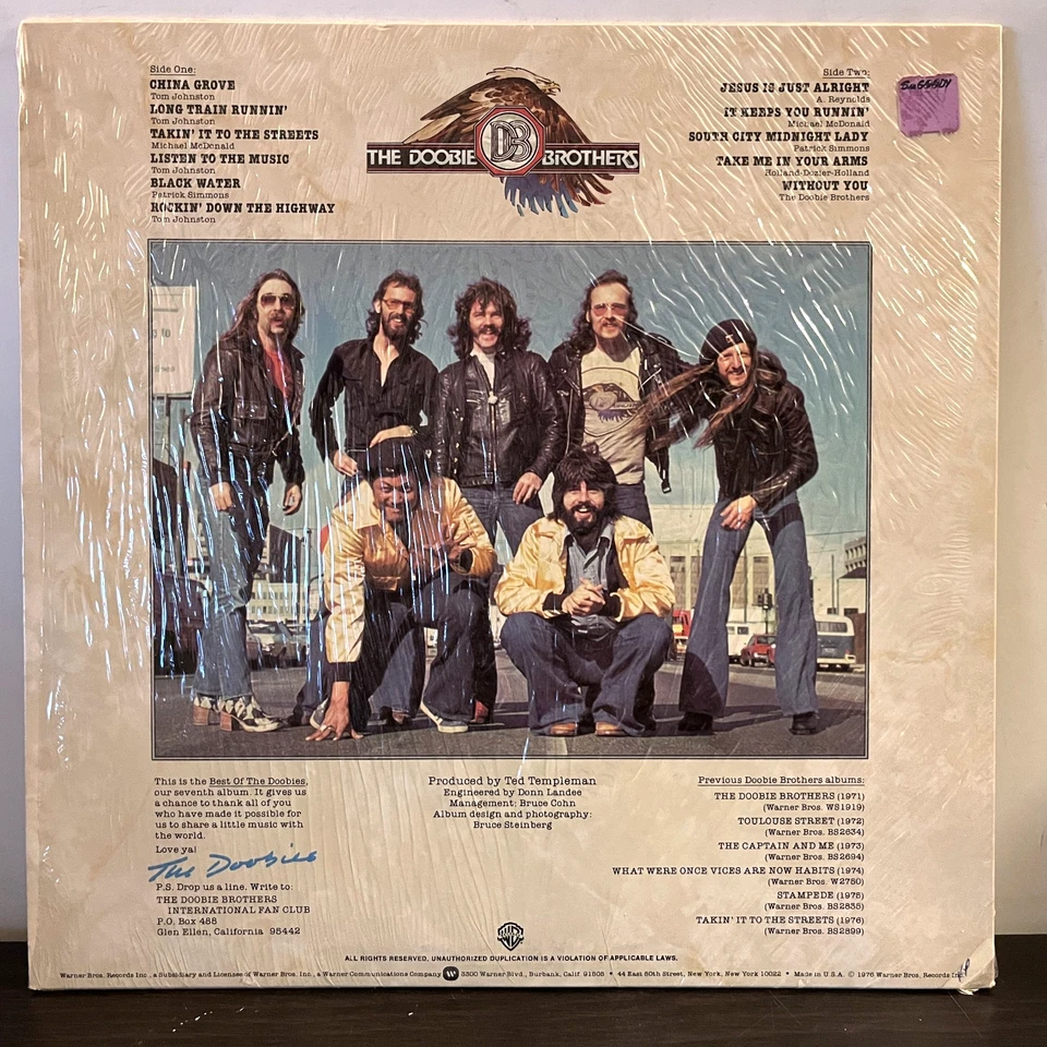 DOOBIE BROTHERS - The Best Of (1976) - 12" Vinyl Record LP - EX — 第 2/3 张图片