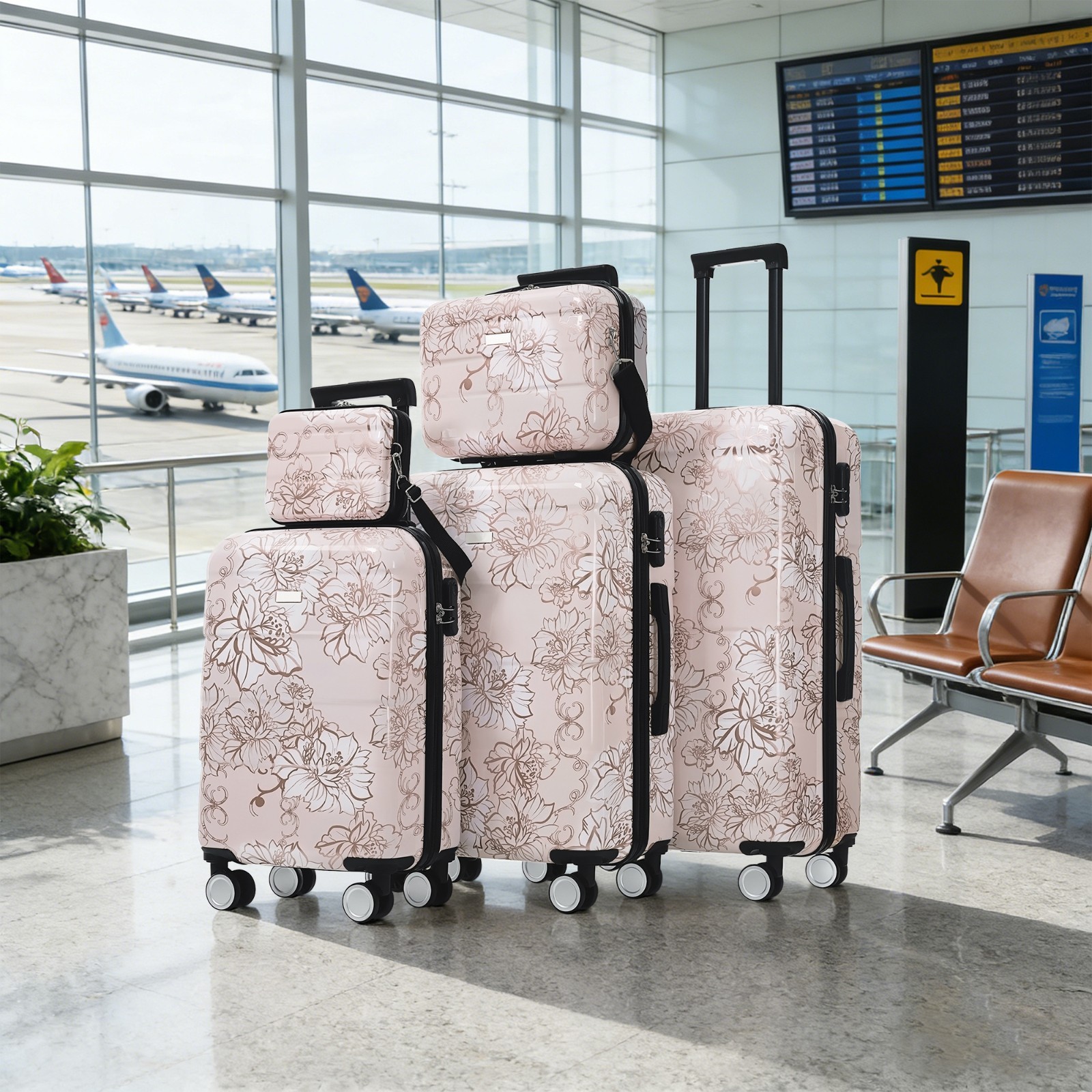 Sets Hardside Lightweight Durable With Lock Spinner Wheels