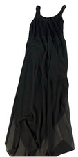 VINCE CAMUTO Black Maxi Dress Size Medium Lining Up To Knee Sheer