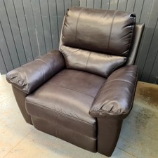 Recliner Chair Manual Chocolate Faux Leather Argos Home Toby Used Unboxed *Scuff