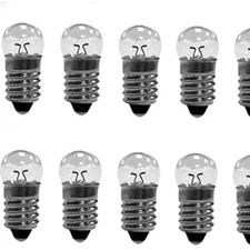 10 Pack E10 Mini Light Bulbs 3.8V 0.3A Screw Base Indicator Light Bulb