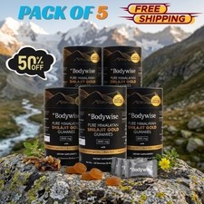 Be Bodywise Pure Himalayan Shilajit Gummies Gold 3000mg  Lab Tested  Pack of 5