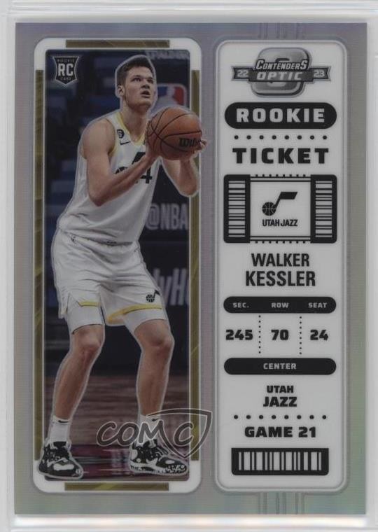 2022-23 Panini Contenders Optic Rookies Silver Prizm Walker Kessler #1 RC