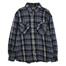 Used Dickies Men's Long Sleeve Heavy Flannel Check Shirt Size L