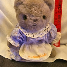 This is a vintage 1985 Eden Toys Beatrix Potter Mrs. Tabitha Twitchit plush toy