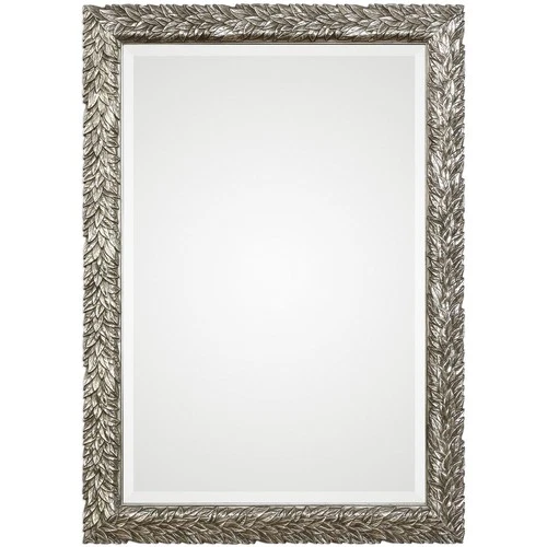 Uttermost 09359 Evelina 35 X 25 inch Burnished Metallic Silver Wall Mirror - Picture 1 of 4