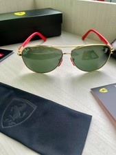 Latest RB8313M F00871 RayBan Ferrari Sunglasses Green Mirror Pilot