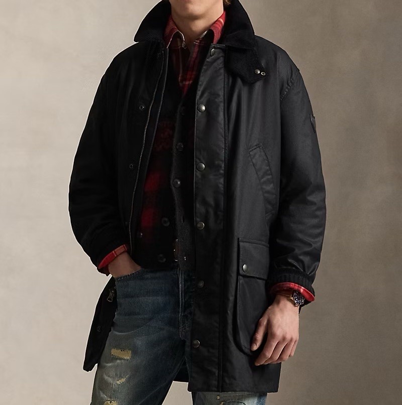 Polo Ralph Lauren The Iconic Oilcloth Car Coat in Polo Black