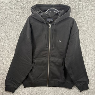 Dime MTL Hoodie Mens XL Black Full Zip Hooded Heavyweight Sweatshirt Skateboard