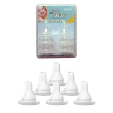 6 X Baby Bottle Nipples Standard Flow Silicone Soft Nipple Feeding Reduce Colic