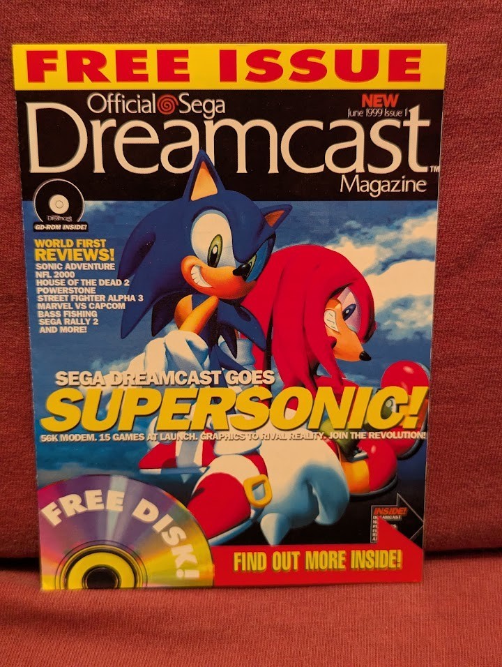 Sega Dreamcast Sonic Knuckles Magazine Insert Ad Rare Only - No