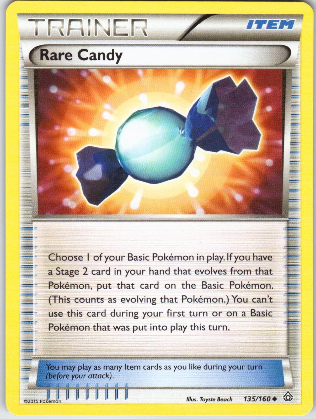 Rare Candy 135/160 Primal Clash Pokemon Card LP Read Description