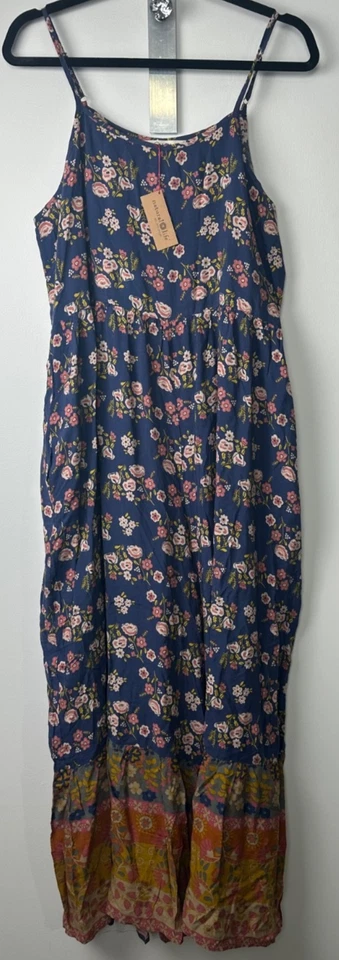 NUEVO Mono Natural Life Zoe Pierna Ancha Talla M Pizarra Floral Flores Multicolor C29 Foto 2 de 4