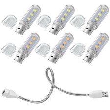 OSALADI 5 Pcs LED Night Light USB Laptop Keyboard Lamp Night Reading Light