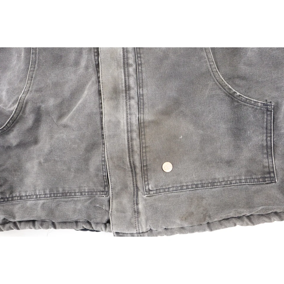 De Colección Chaqueta Carhartt Para Hombre 50 Regular Negro Tareas Abrigo Cuello Grunge Ropa de Trabajo Foto 3 de 4