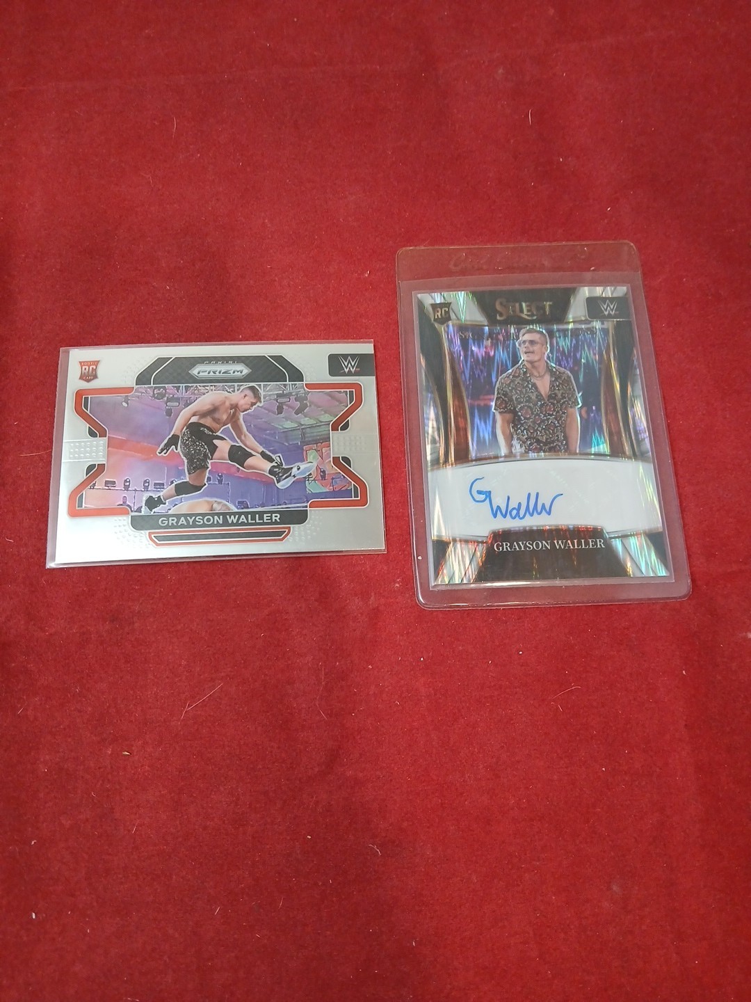 2022 Panini Select WWE Signature Selections Grayson Waller Auto Flash Prizm RC