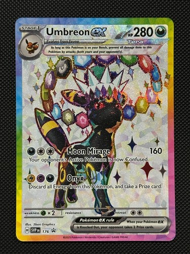 Pokémon Umbreon EX #176 Scarlet & Violet Black Star Promo NM Very Clean