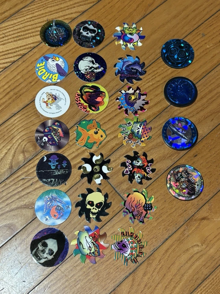 Lot of 200+ Pogs Milk Caps 4 Slammers Eight Ball Poison Sawtooth Mixed Lot 90’s - Image 3 of 4
