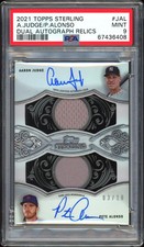 2021 Topps Sterling Dual Autograph Relics A. Judge P. Alonso #JAL 03/10 PSA 9