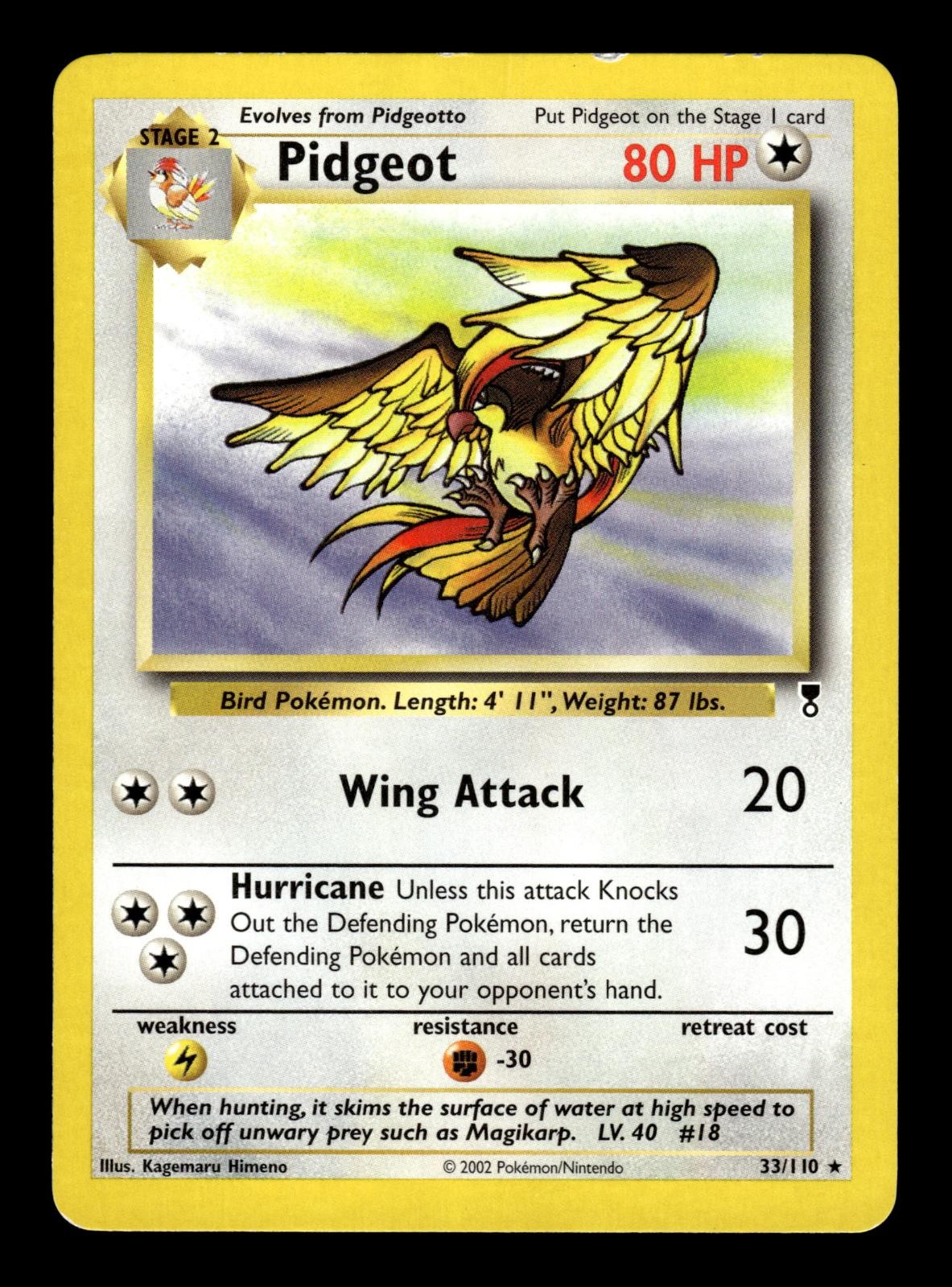 Pidgeot 33/110 Rare Legendary Collection Pokemon Moderately Played