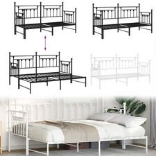 Tagesbett Ausziehbar Metallbett Einzelbett Bettgestell Gästebett Bettrahmen NEU