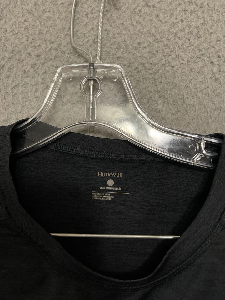 Camisa Hurley Para Hombre Talla Pequeña Negra Manga Corta Adulto Elastizada Poliéster Foto 2 de 4