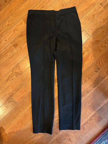 Tory Burch pantaloni eleganti donna vita alta pieghe gamba sottile neri taglia 4