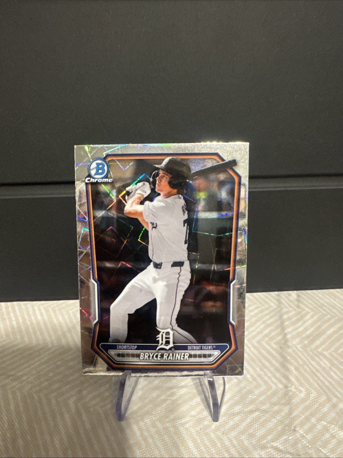 2026 Bowman Chrome Bryce Rainer Lazer Refractor BCP-99 Detroit Tigers