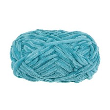 1 Skein Velvet Yarn Chenille Yarn 100g/3.5oz 87 Yards Polyester Soft Blue