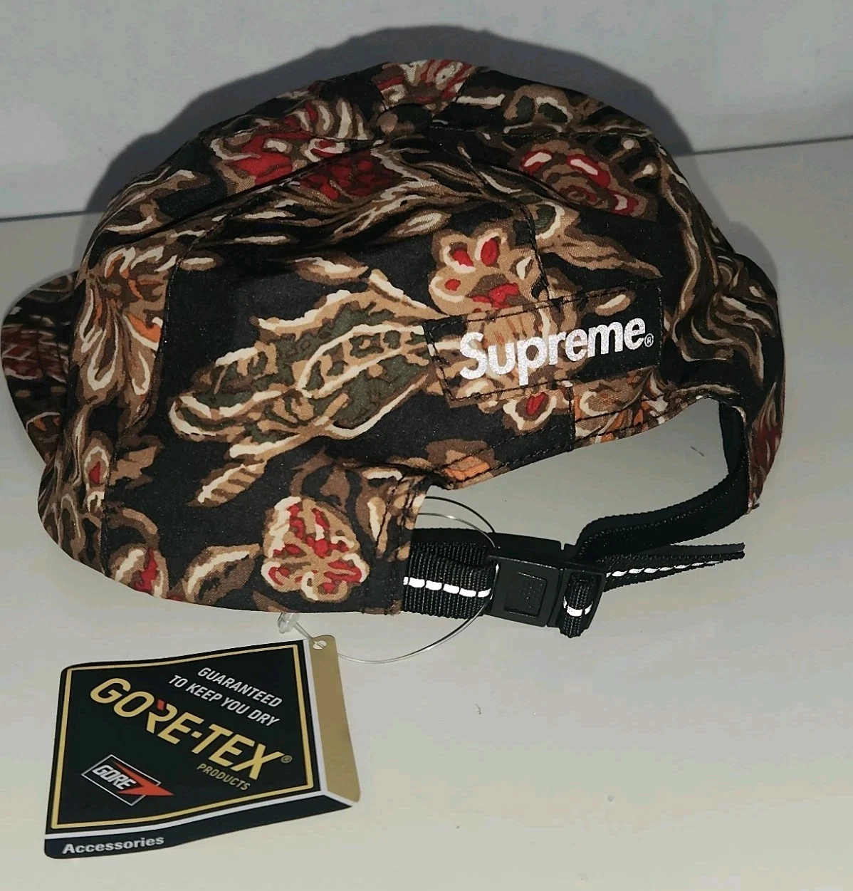 FW18 Supreme Gore Tex 6 panel Blumenmuster Hut Wasserfest Cap Reflektierend Logo