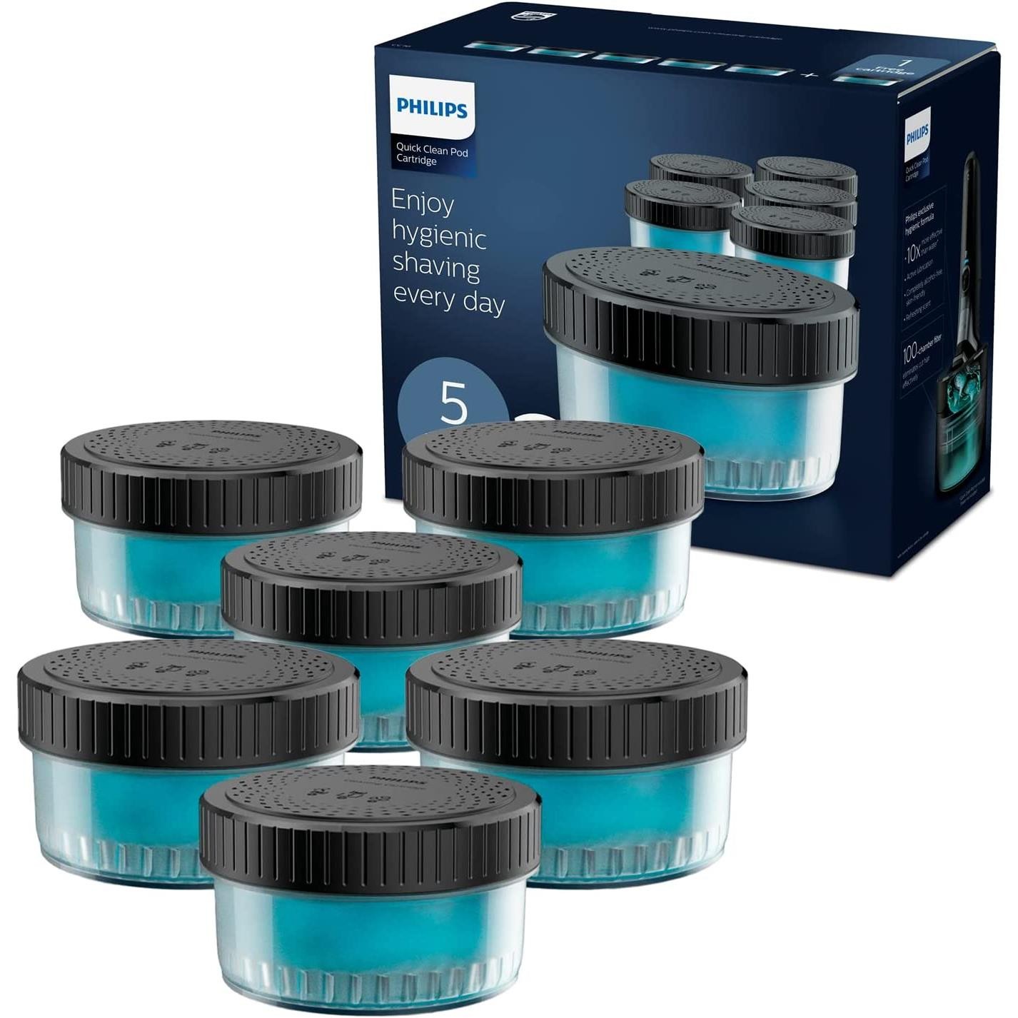 PHILIPS CC16/50 Pack de 6 recharges de liquide nettoyant pour station Quick Clean Pod