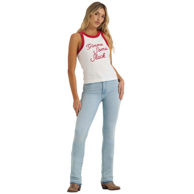 Wrangler X Lainey Wilson Ladies White Gimme Some Slack Tank 12380487