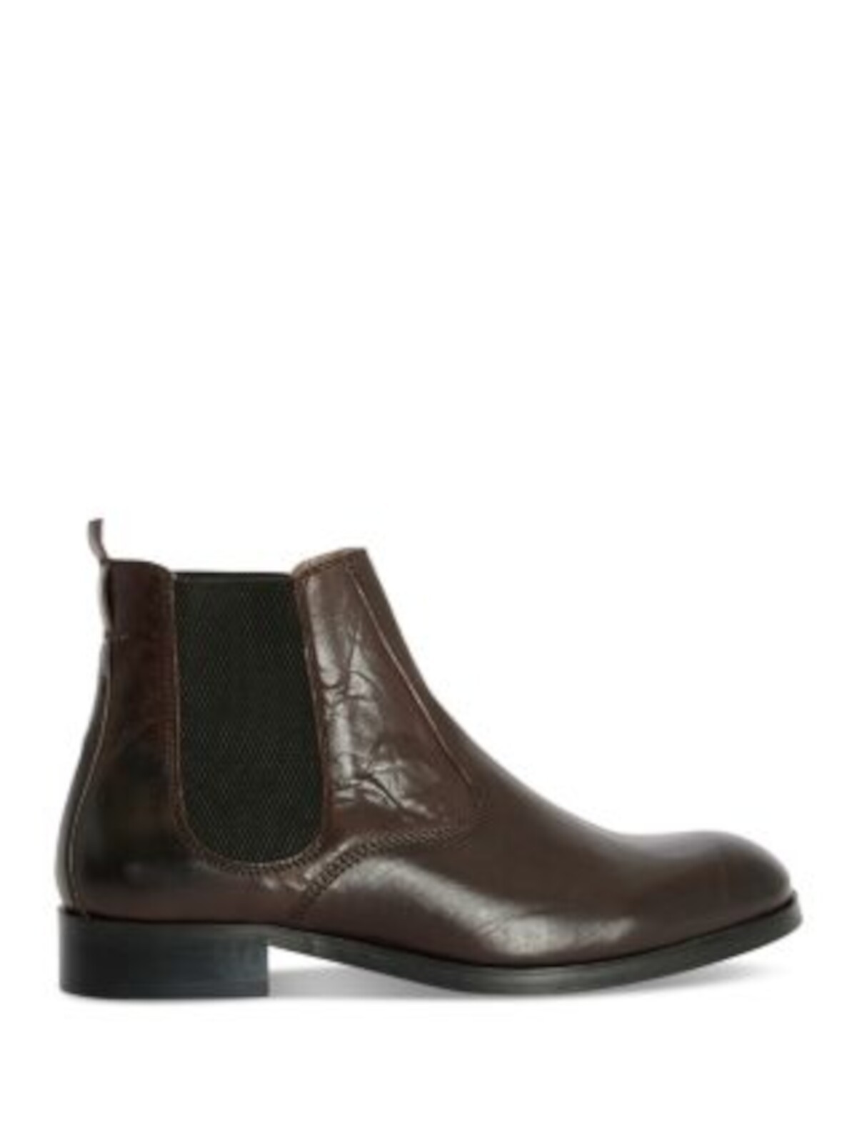 ALL SAINTS Mens Brown Heel Pull-Tab Gus Toe Block Heel Leather Chelsea Boot 13