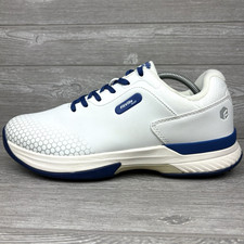 Fitville Marca Waterproof Golf Shoes Trainers Mens Size 11.5 W White/Navy Blue