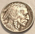 1916 P Buffalo Nickel AU / BU CLOSER TO BU NO RESERVE  *J1828